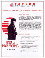 Front Cove of King of Selling Techniques - Contact us for more information on how our proven sales system can help your business reach its optimum sales goals.